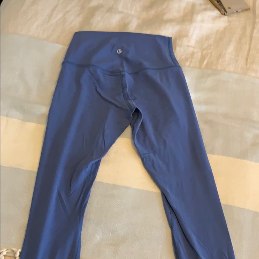 Blue lululemon align leggings size 6